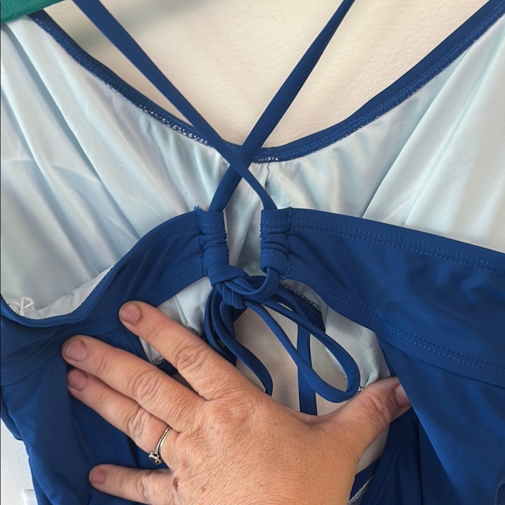 Cupshe Navy Cutout Swimsuit - Picture 6 of 8